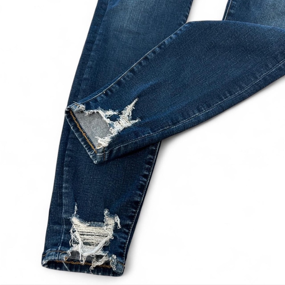 Good American High Rise Skinny Distressed Women Jeans Size 8 - Picture 4 of 7
